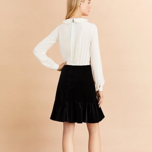 NWOT Brooks Brothers Red Fleece Velvet & Crepe Shirt Dress Size 0 - Picture 2 of 6